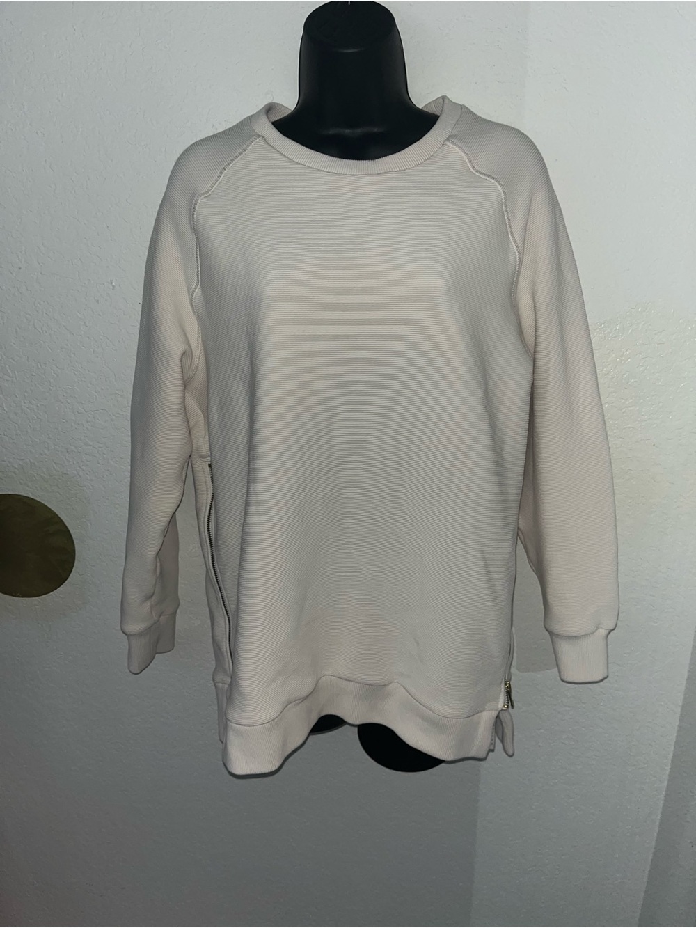Varley Manning Sweat Ribbed Crewneck Pullover-otttoman color